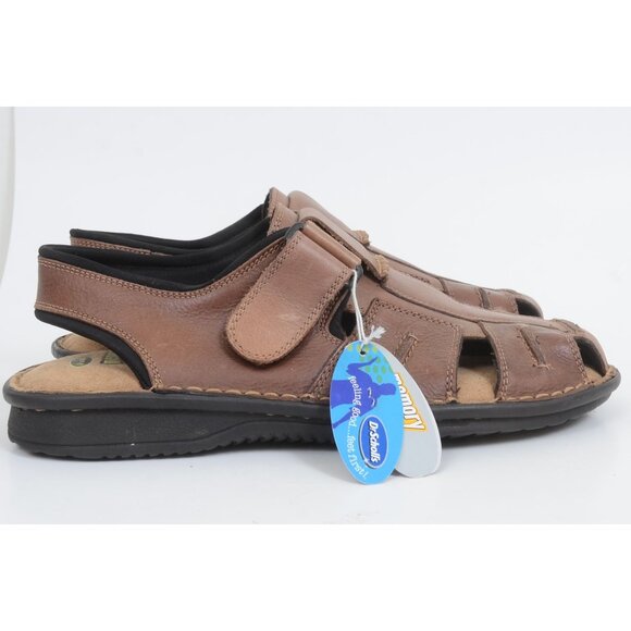 Dr. Scholl\'s Men\'s 9M Caditt Leather Fisherman Closed Toe Comfort Flat Sandals main image 6